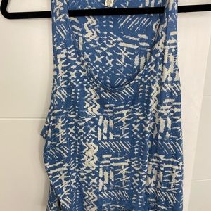 Blue and white billabong tank top